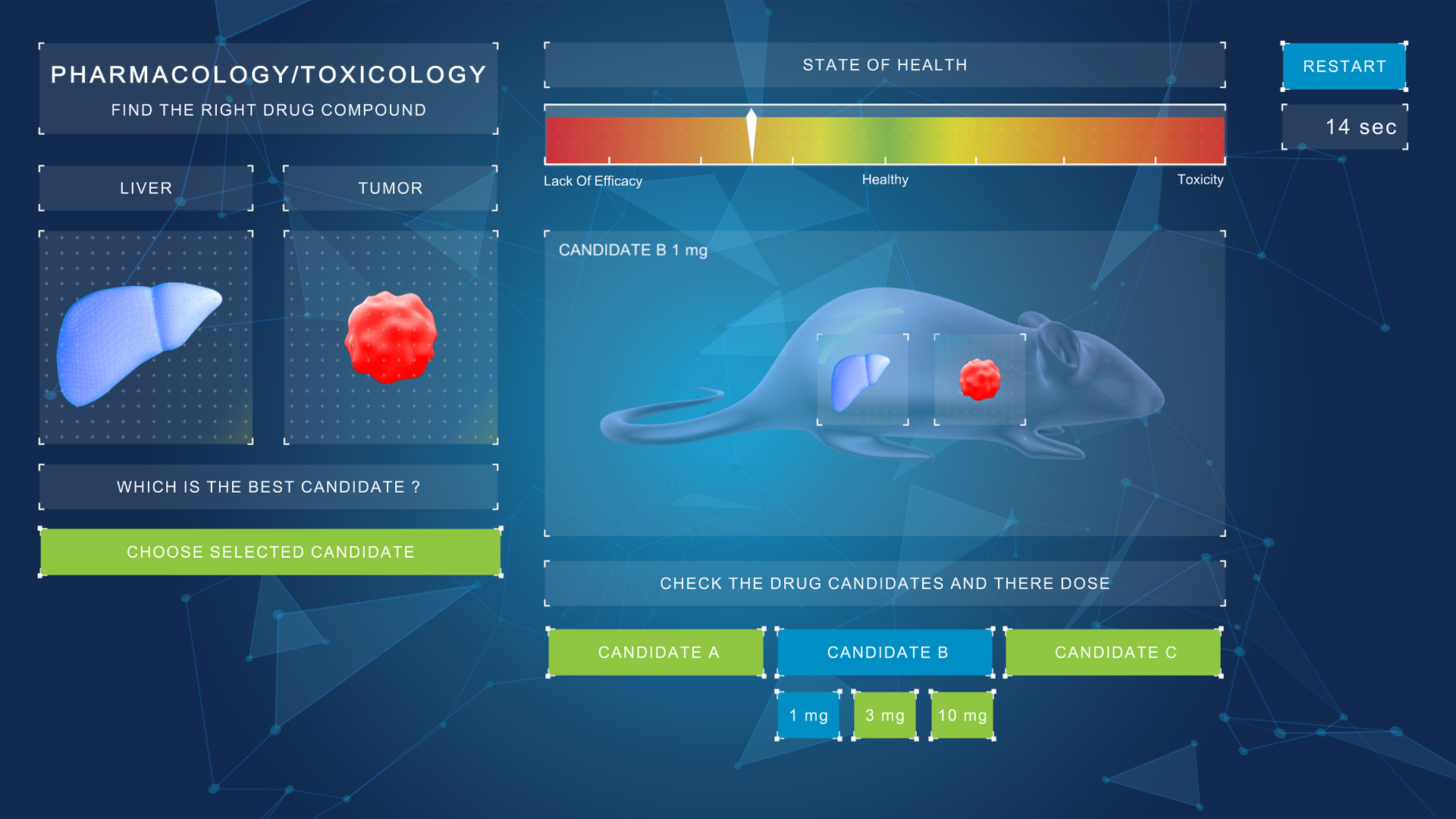 unity serious game toxycology example mouse for bayer