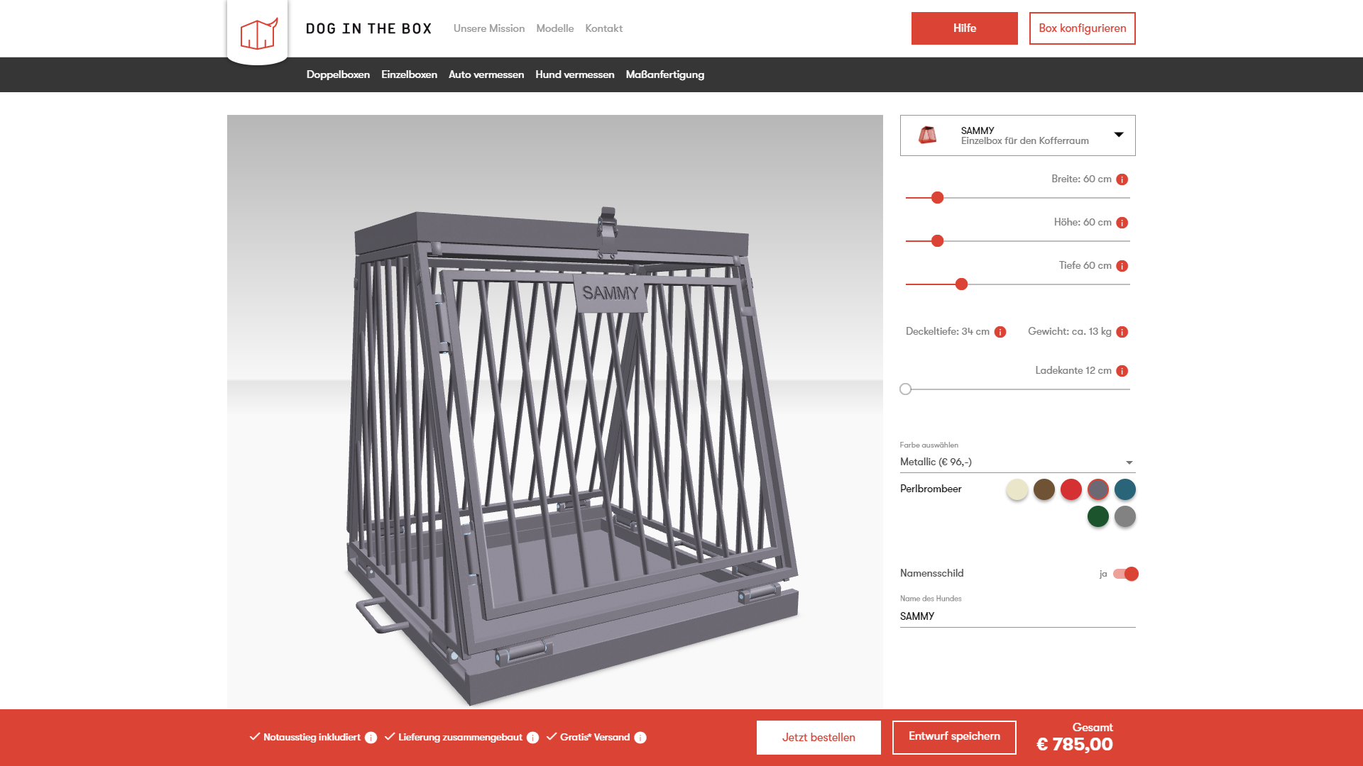 webgl configurator dogbox from dog in the box