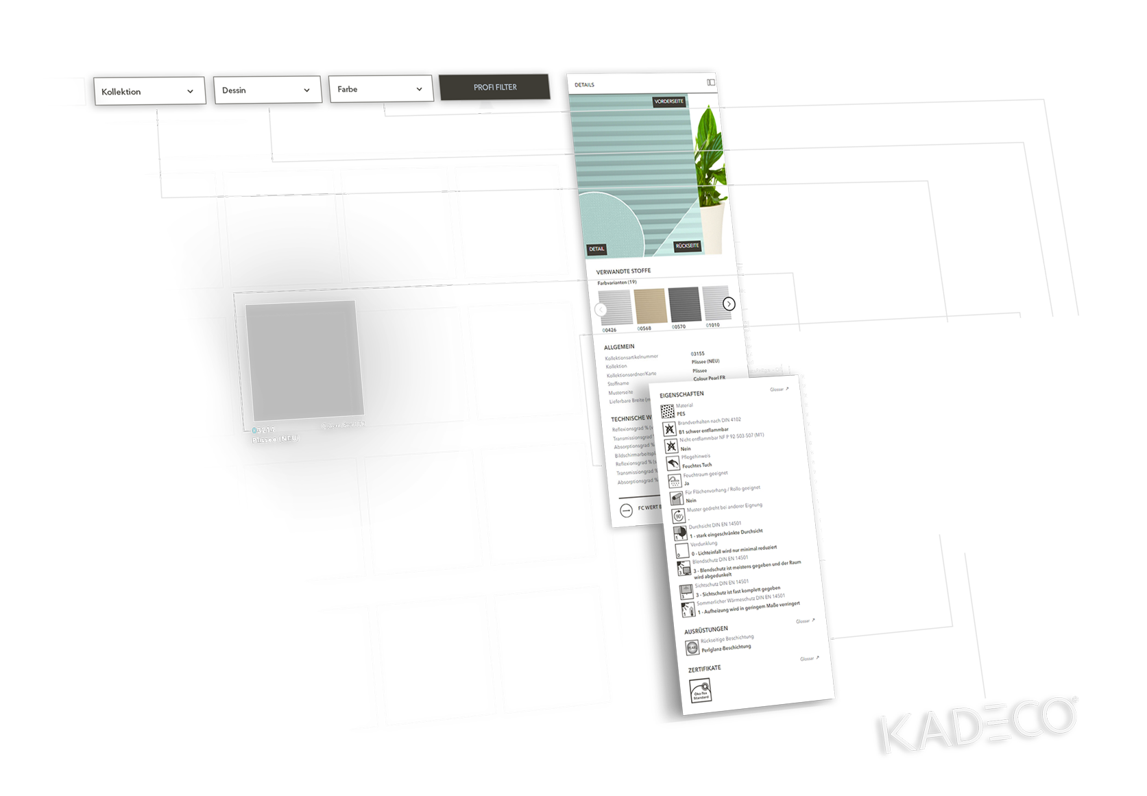 stoffkatalog webgl erp daten zusammengefasst schnittstelle navision kadeco