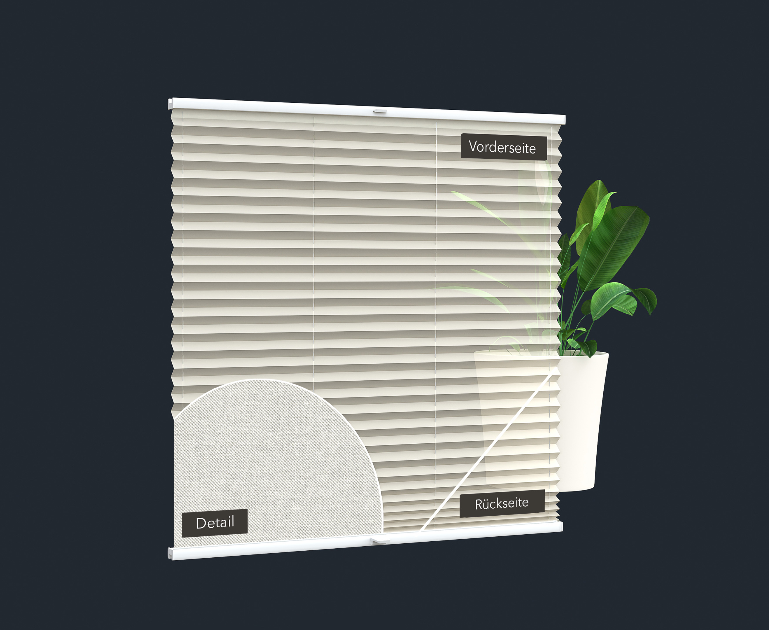 stoffkatalog webgl plissee struktur haptik closeup kadeco
