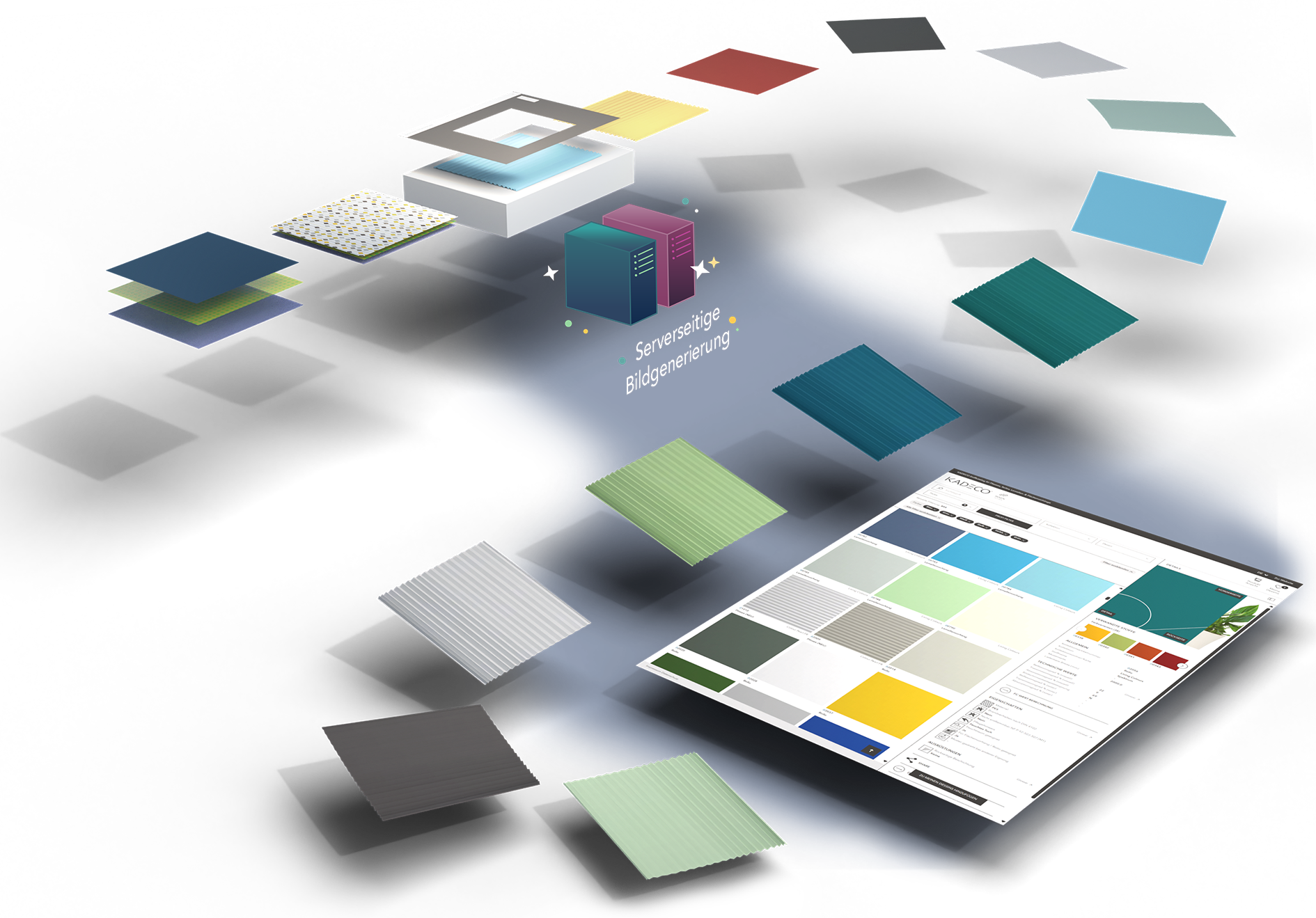 stoffkatalog webgl serverseitiges rendering kadeco