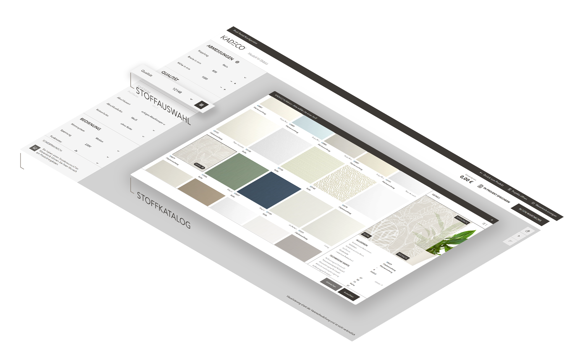 konfigurator webgl digitaler stoffkatalog kadeco