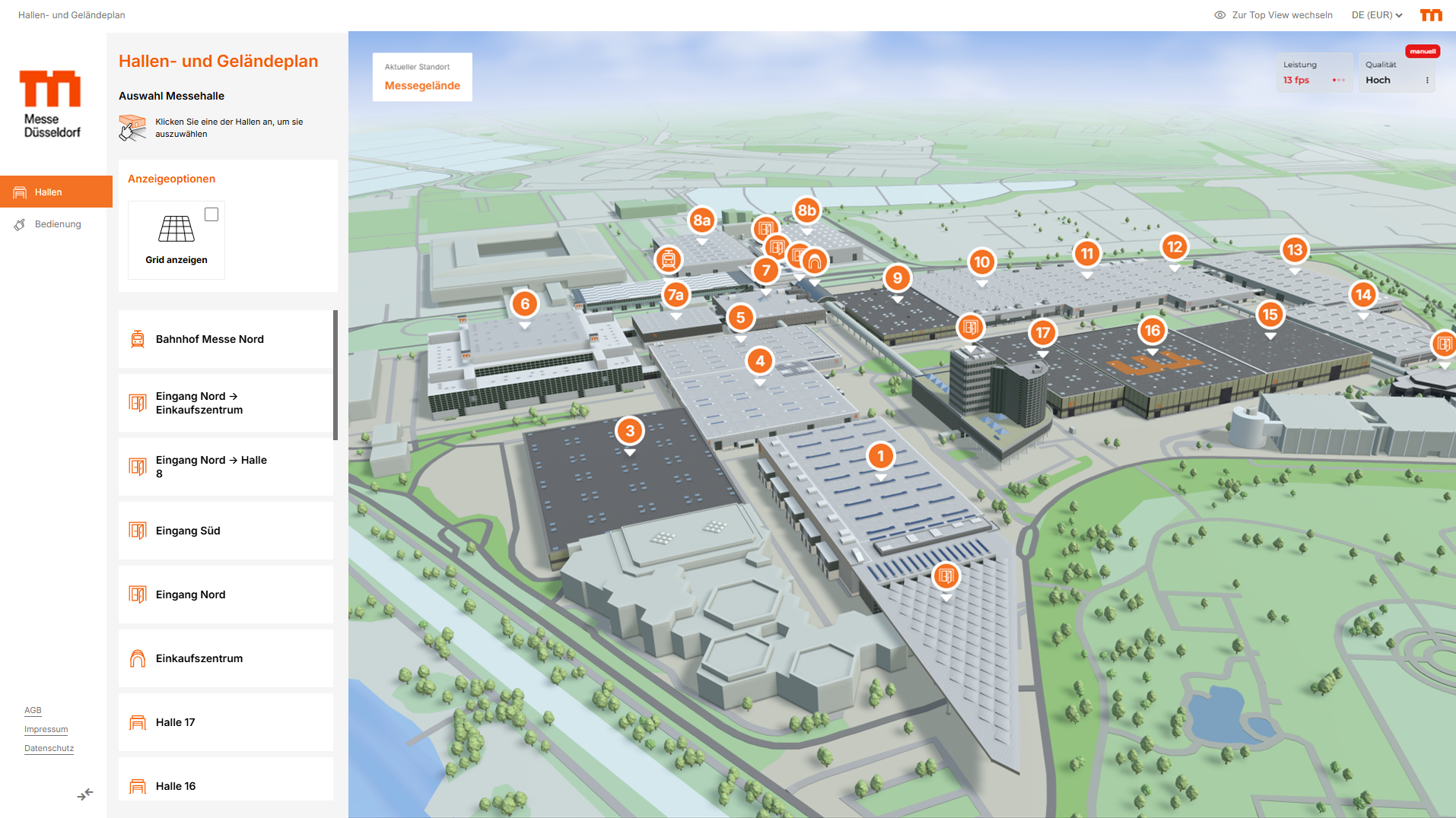 konfigurator webgl screenshot konfigurator 07 messe duesseldorf gelaendeplan