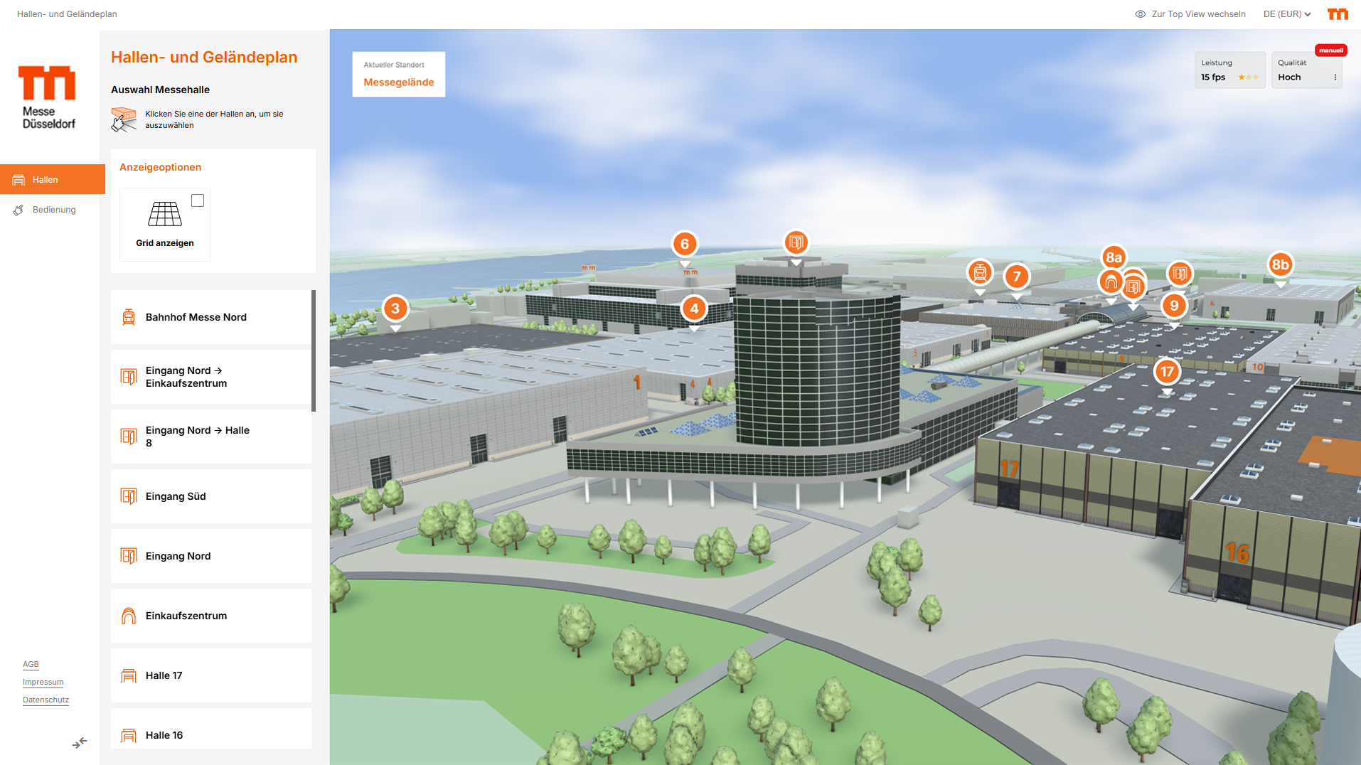 konfigurator webgl screenshot konfigurator 08 messe duesseldorf gelaendeplan