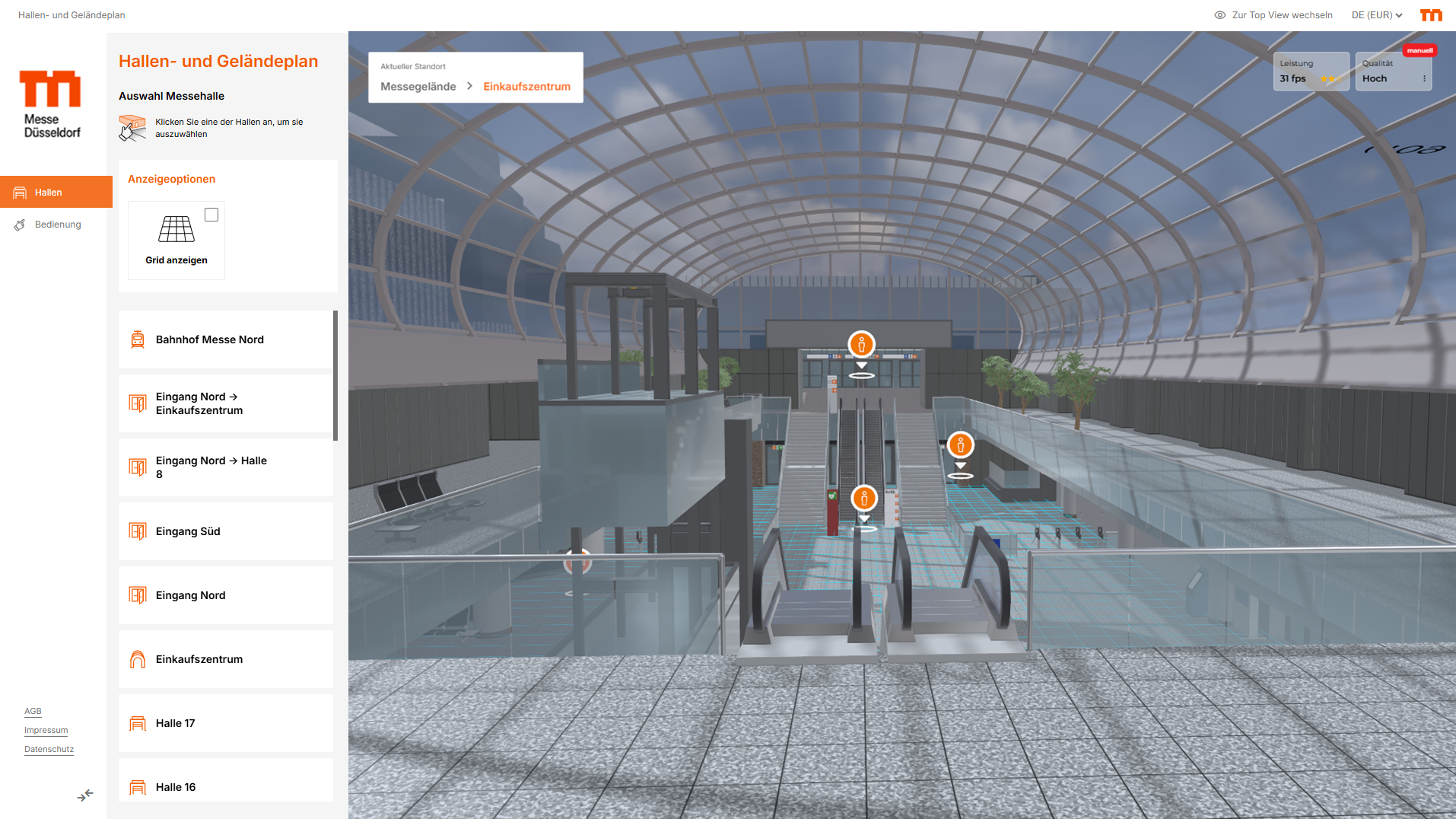 konfigurator webgl screenshot konfigurator 1 messe duesseldorf gelaendeplan