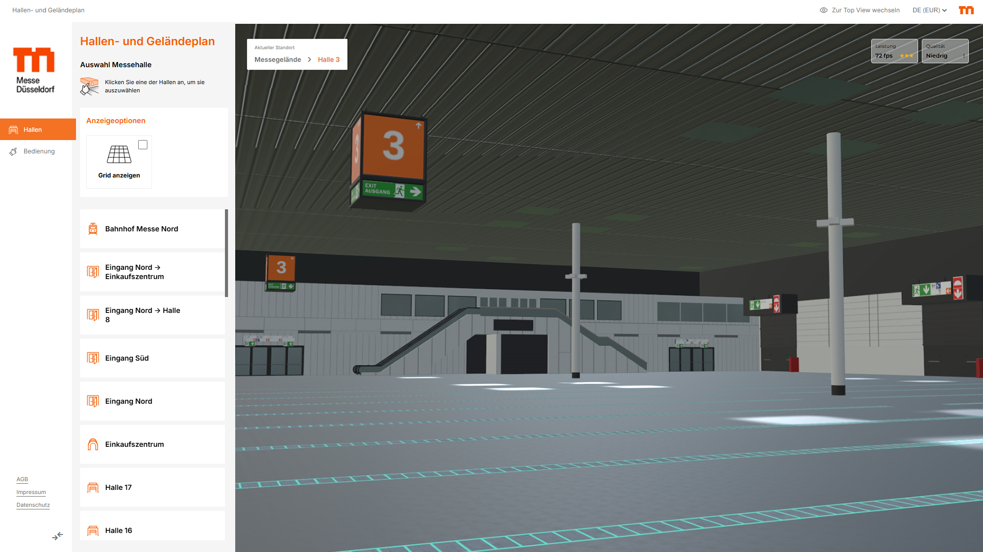 konfigurator webgl screenshot konfigurator 10 messe duesseldorf gelaendeplan