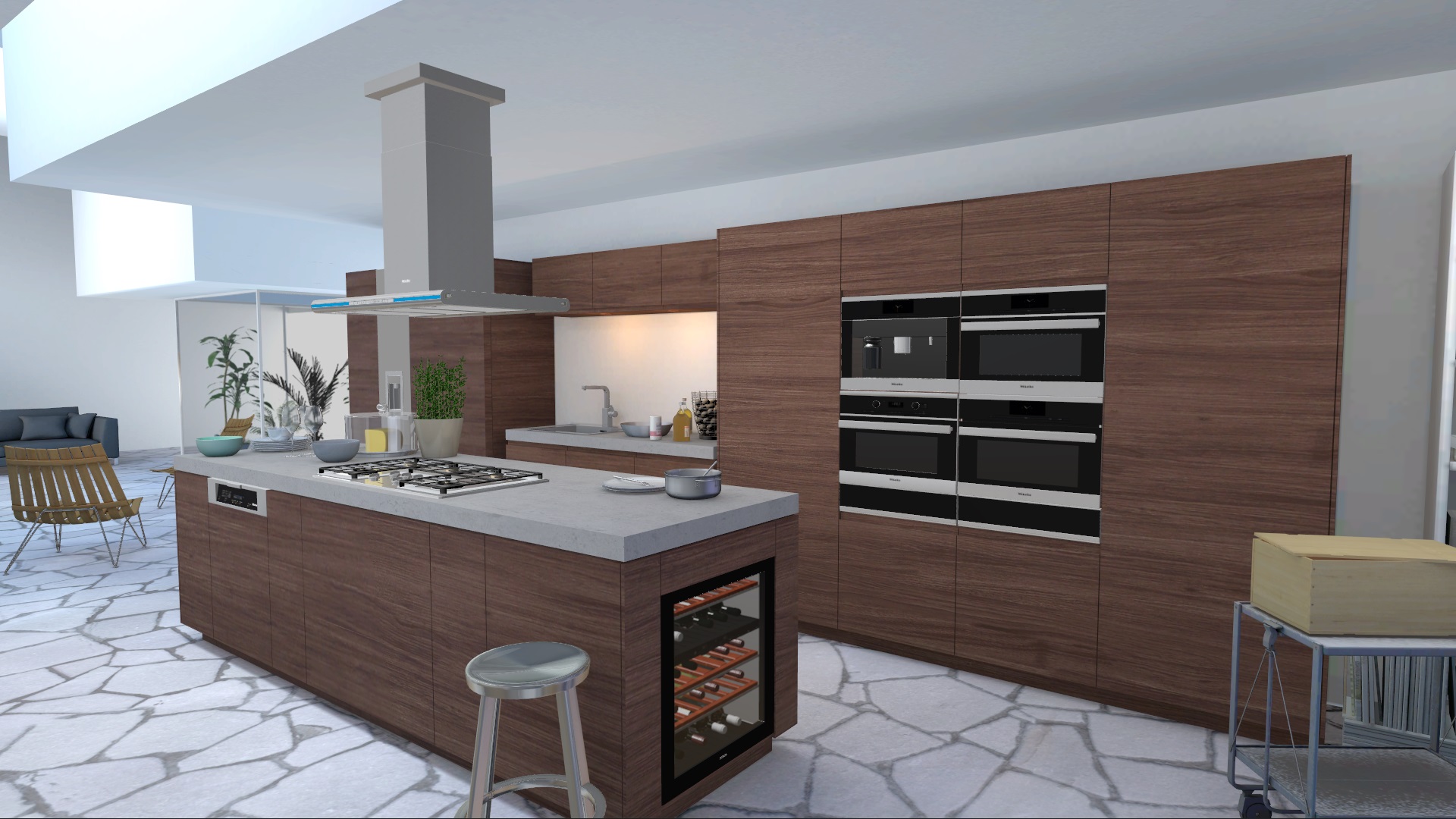 miele kitchen appliance visualizer ambiente selection brown kitchen