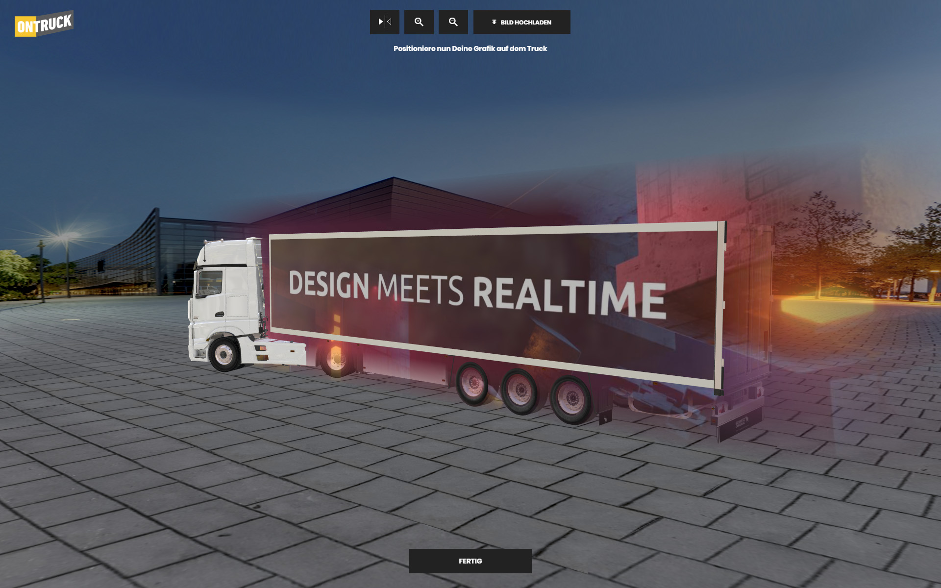 konfigurator webgl werbung positionierung leichtgemacht bildbereich upload ontruck