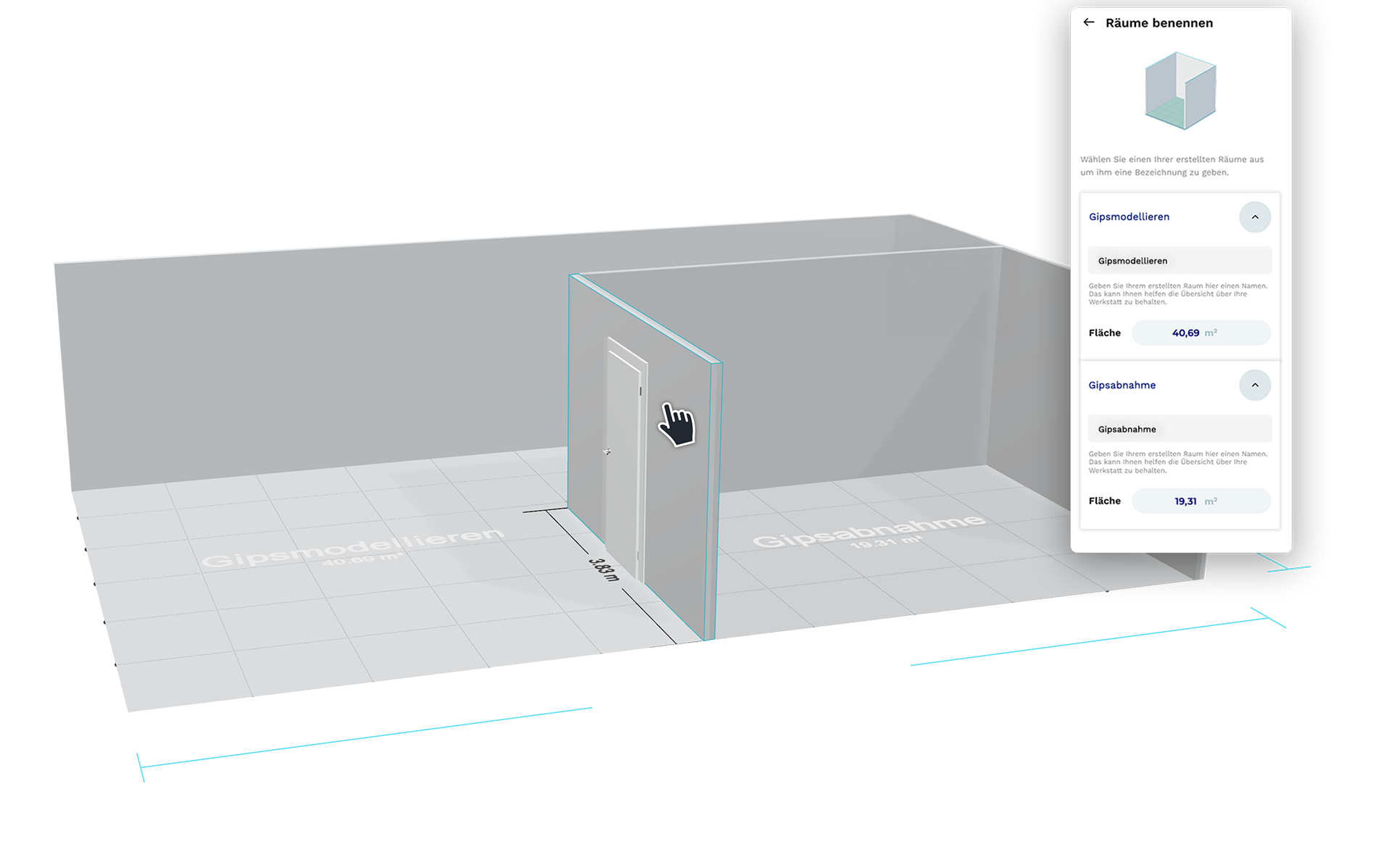 webgl planungstool automatische raumerkennung ottobock