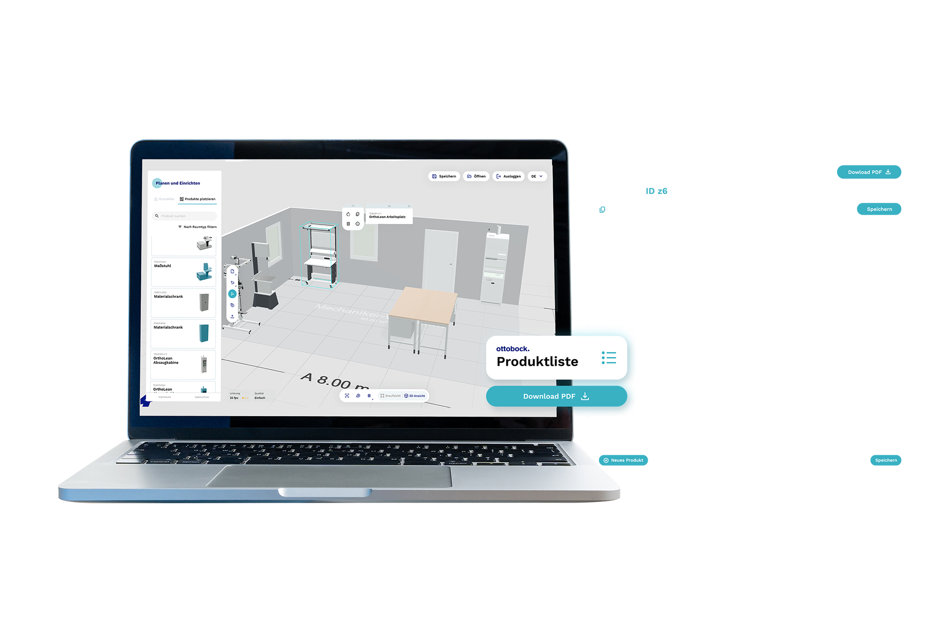 webgl planungstool preisberechnung ottobock