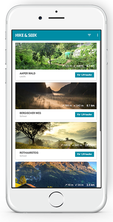 presentation route hike seek app