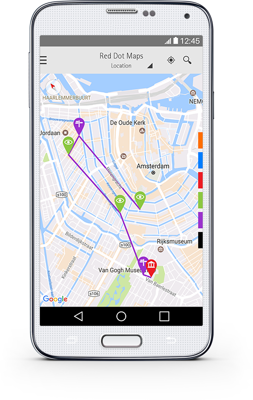 red dot app for android my routes amsterdam