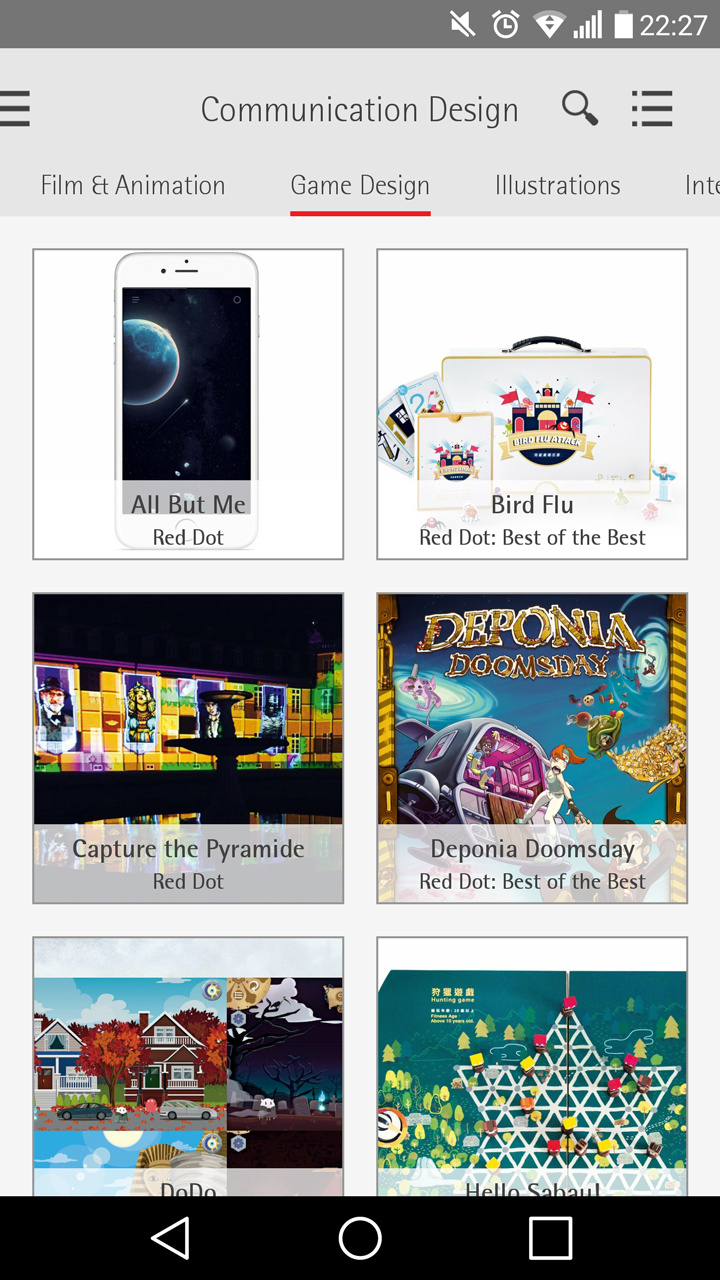 red dot app communication design category game design