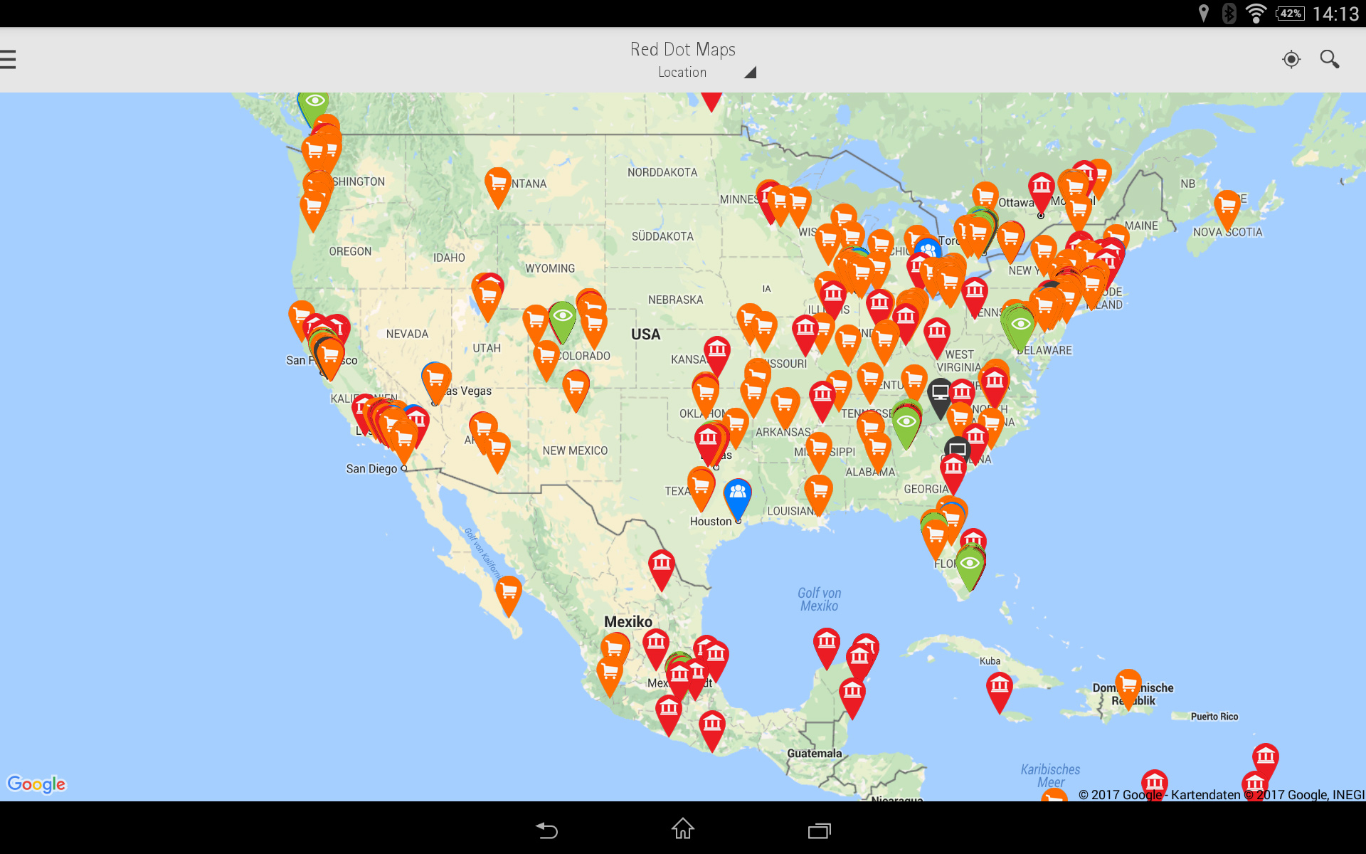 presentation red dot app maps with design locations