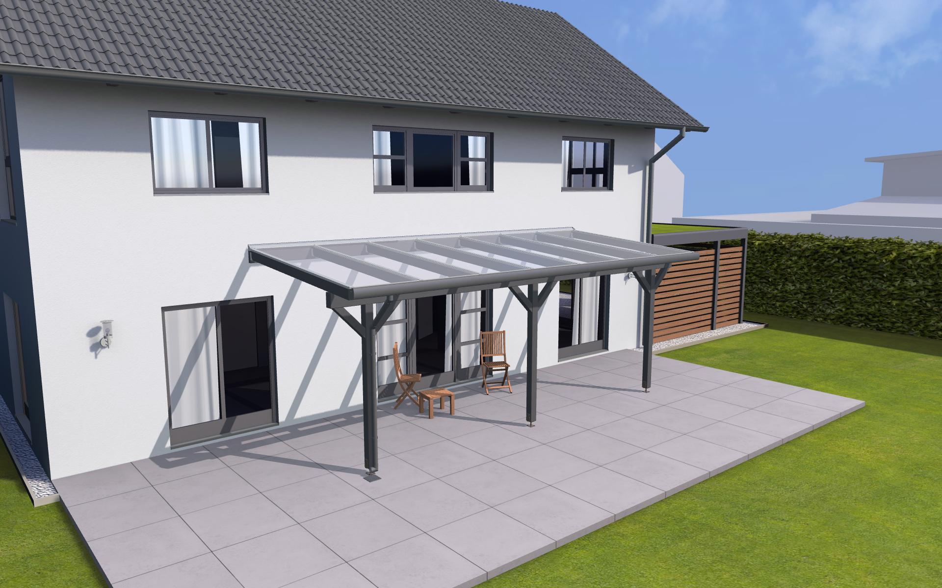 webgl rexin configurator alu roofing with house