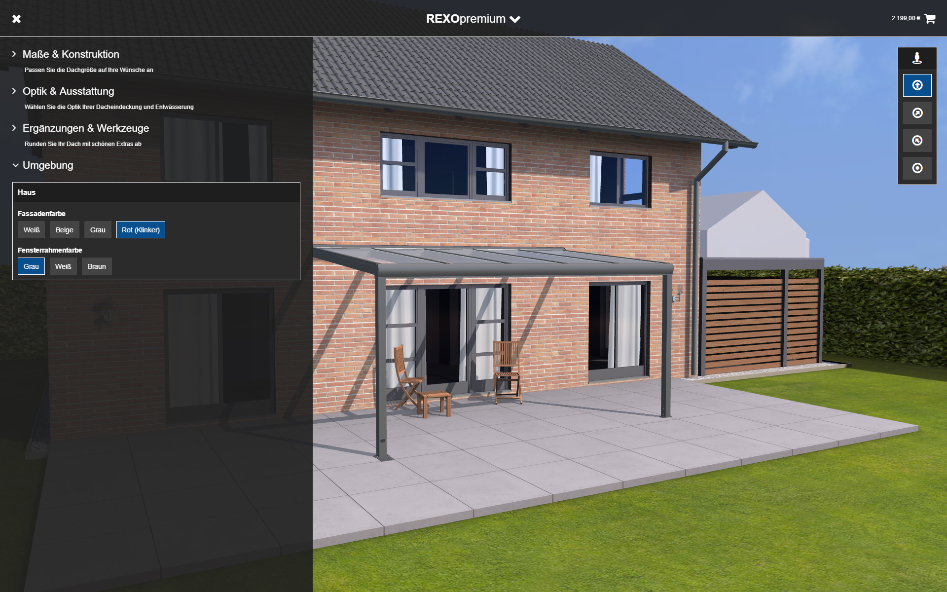 Terrace Roofing Configurator Redplant Realtime Studio