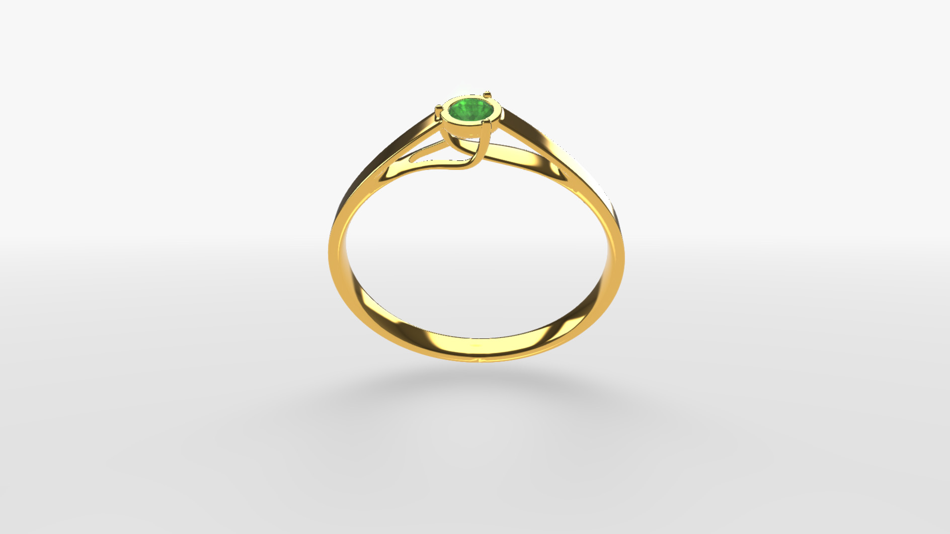 gemkit webgl configurator golden ring with emerald gem