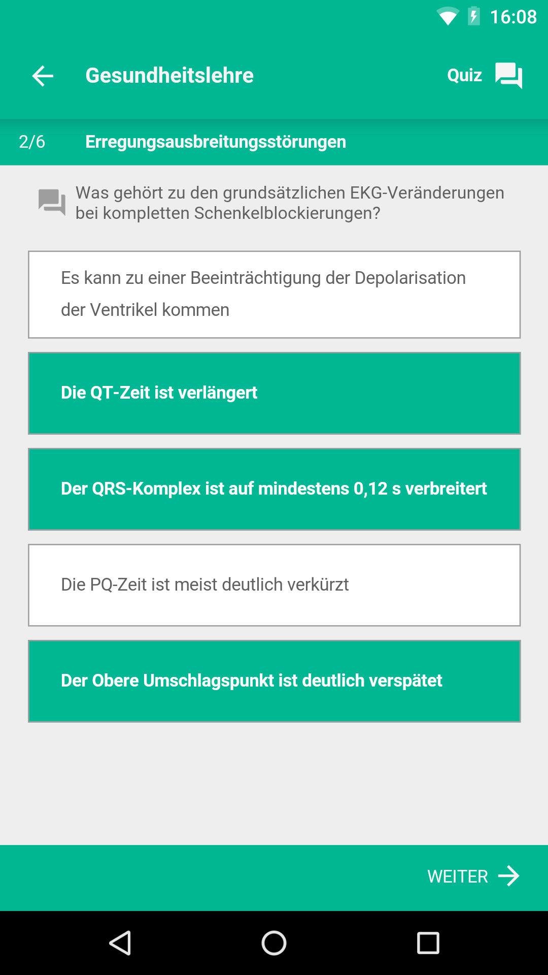 emed app auf ios smartphone quiz