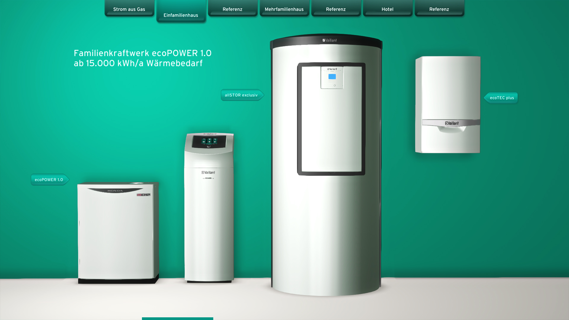 vaillant city unity trade fair application realistic representation of appliances