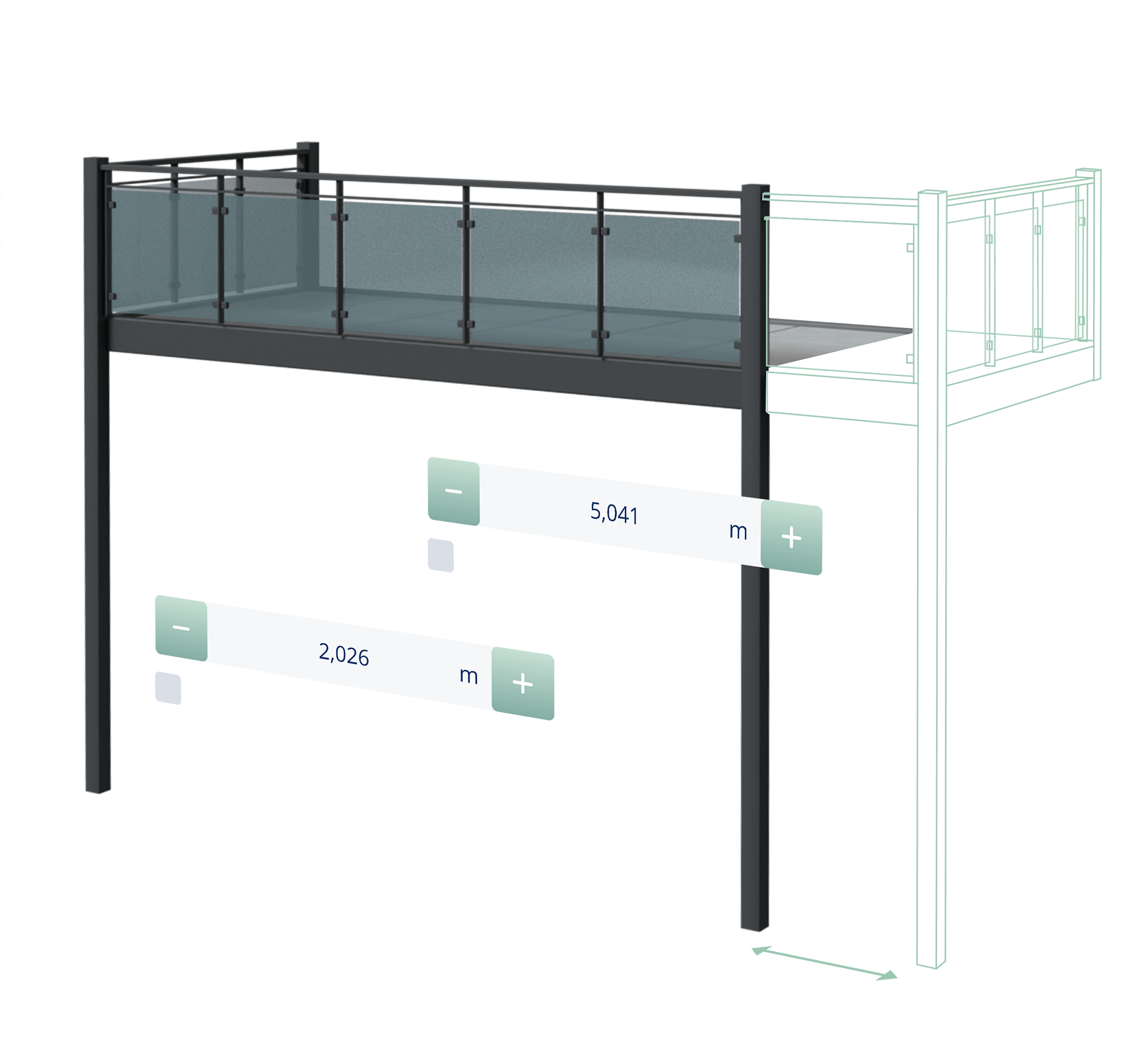 konfigurator webgl modell breite van bergen